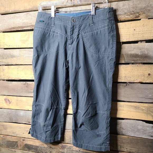 Kuhl Capri Pants Womens 8 Stone Gray Kuhl Dry Stretch Logo Embroidered Outdoor - Picture 4 of 10